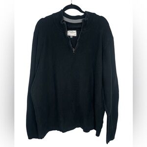 Flag & Anthem Men's Quarter Zip Black Knit Sweater Size 3XL